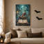 Art mural sur toile "Schole Octopus lecture en bleu sous l'eau"-1502665800