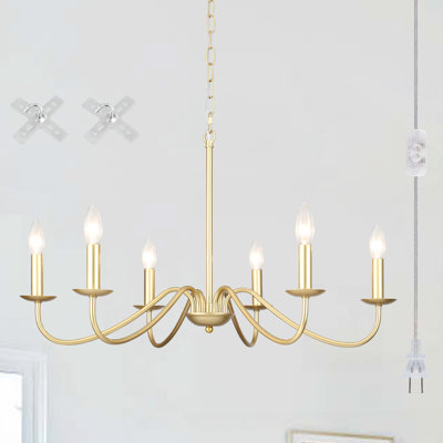 Lustre classique / traditionnel à 6 lumières de style bougie Jerrilyn
