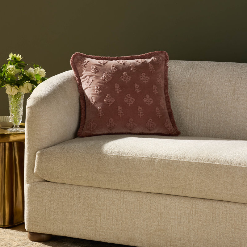 Chris Loves Julia x Loloi Darla Accent Pillow, Polyester, Pink