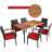 Reeltown 6 - Person Acacia Solid Wood Patio Dining Set Umbrella Hole Included Rectangular Table with Cushions Included-1586499234