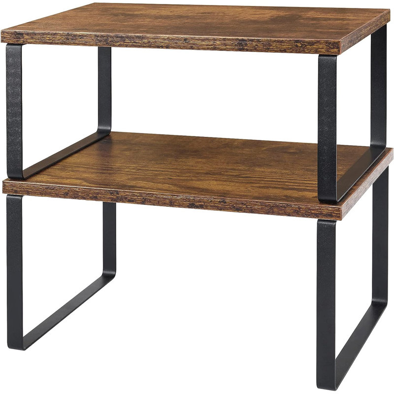 Solid + Manufactured Wood Cabinet Shelving Rack