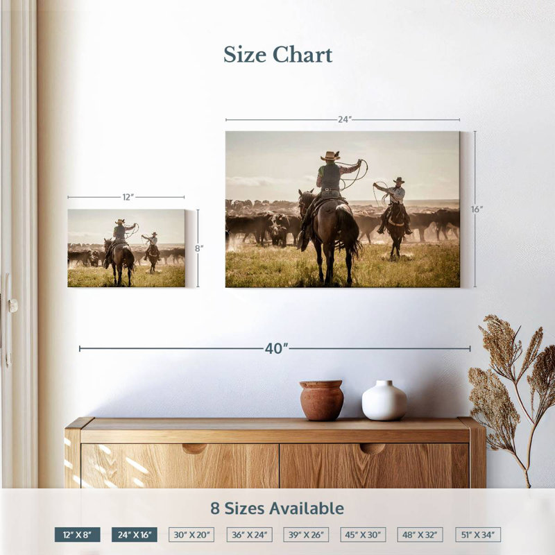 Brampt Cattle Drive Day, 16" H x 24" W
