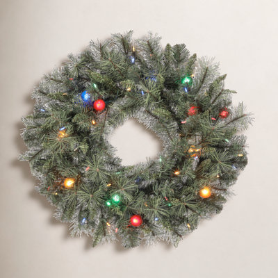 Pvc Greenery Pre-Lit Belgium Wreath