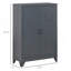 HOMCOM Industrial Steel Storage Cabinet Storage Organizer Grey-111805070