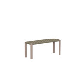 PHENIKS - Bench - Mat Blanc Frame - Grey Seat