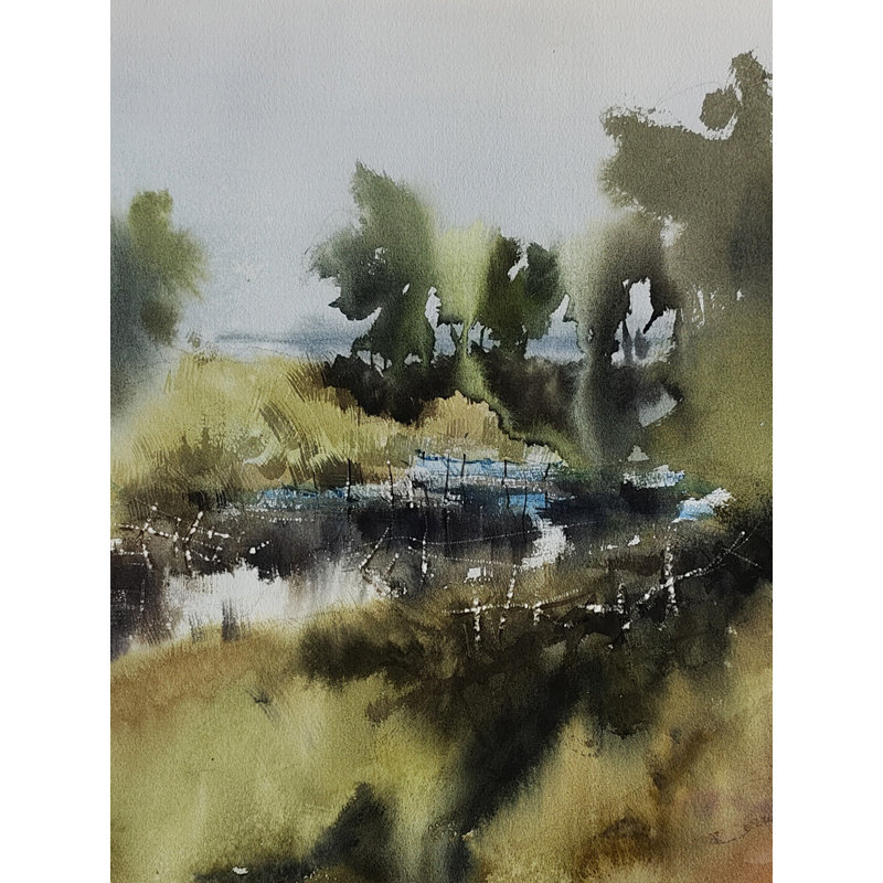 Paysage abstrait de jour de pluie | Art esthétique | Achintya Hazra