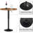 Bar Table, Height-Adjustable Round Pub Table 27-35.4 Inches With Sturdy Base, Modern Style, Easy To Assemble, Suitable For Small Space, Rustic Brown-1575667572