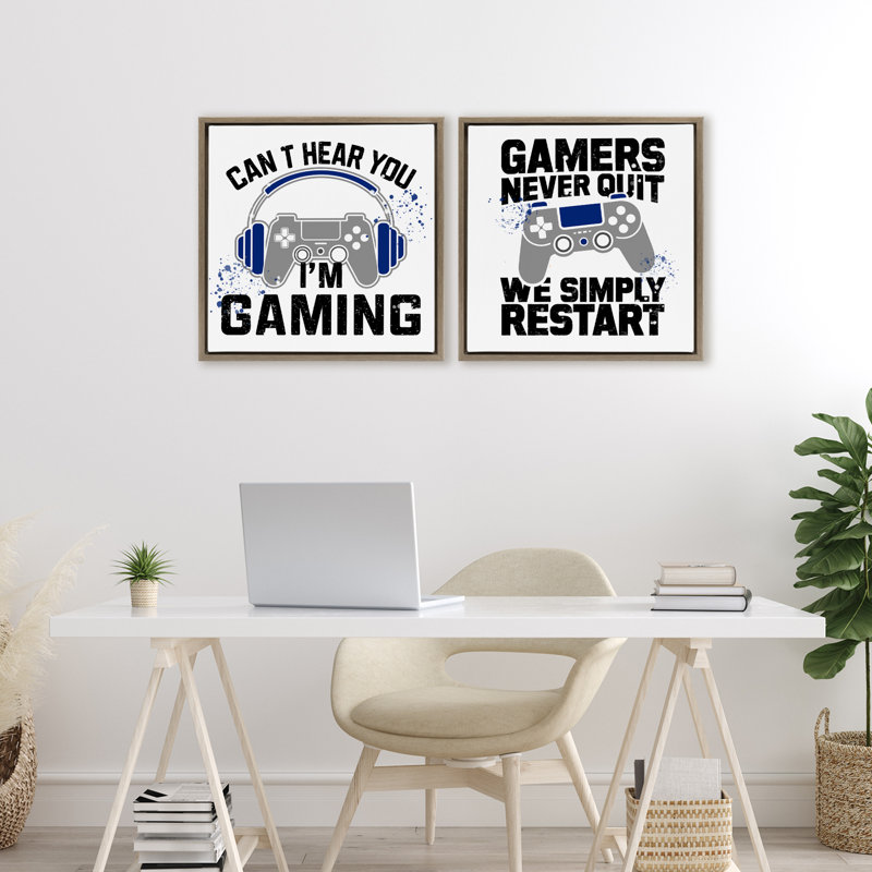 Ensemble de cadres flottants 2 pièces Gamer, H 18 po x l 18 po, Cadre flottant orme Montalcino