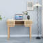 Bureau en bois et rotin 2 portes Buariki