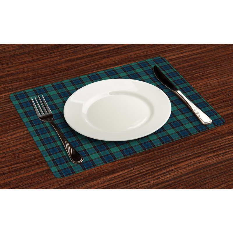 Polyester Plaid Rectangle Placemat