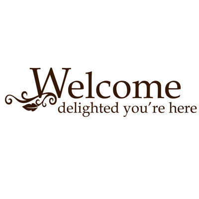 Décalcomanie murale welcome-heureux you here
