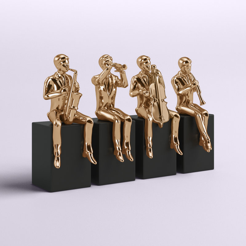 Ensemble de 4 figurines Vanderford, Bronze