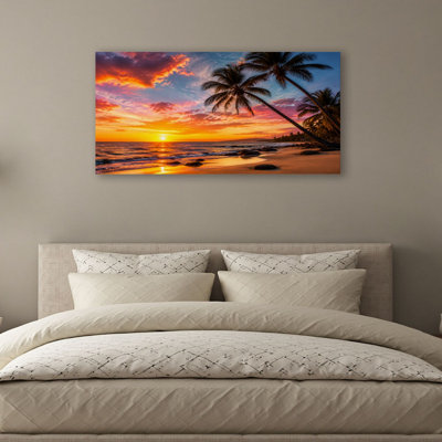 Canvas Wall Art Barbados Wall Decor for Living Room Bathroom Bedroom Office 20"H x 40"W Art Paintings, Ready to Hang