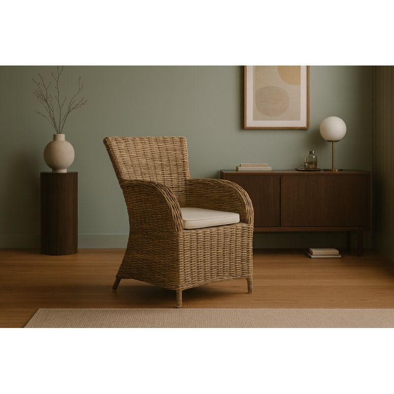 Chaise de patio avec coussin Magness