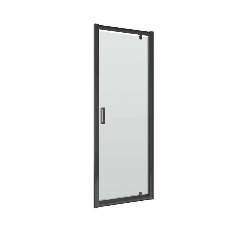 Rene Pivot Framed Shower Door with Clear Glass, 185cm H x 80cm W x 4.4cm D