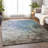 Braearis Blue Washable Indoor-Outdoor Rug - LOOMLAN-1504250407