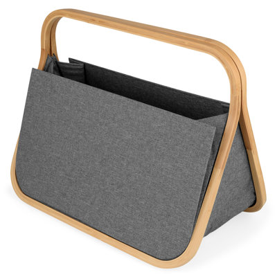 Hurwitz Wood Free Standing Magazine Rack