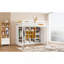 Lit mezzanine simple en bois avec garde-robe, tablettes et armoire-2069519070-2069519066