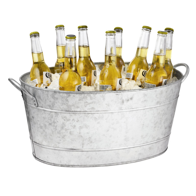 Bac à boissons ovale 5,5 gallons en acier galvanisé pour l'intérieur et l'extérieur TableCraft