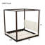 Lit plateforme à baldaquin en bois avec tête de lit tapissier, parfait pour ajouter élégance et confort à toute chambre à coucher.-2010221607-2010221609