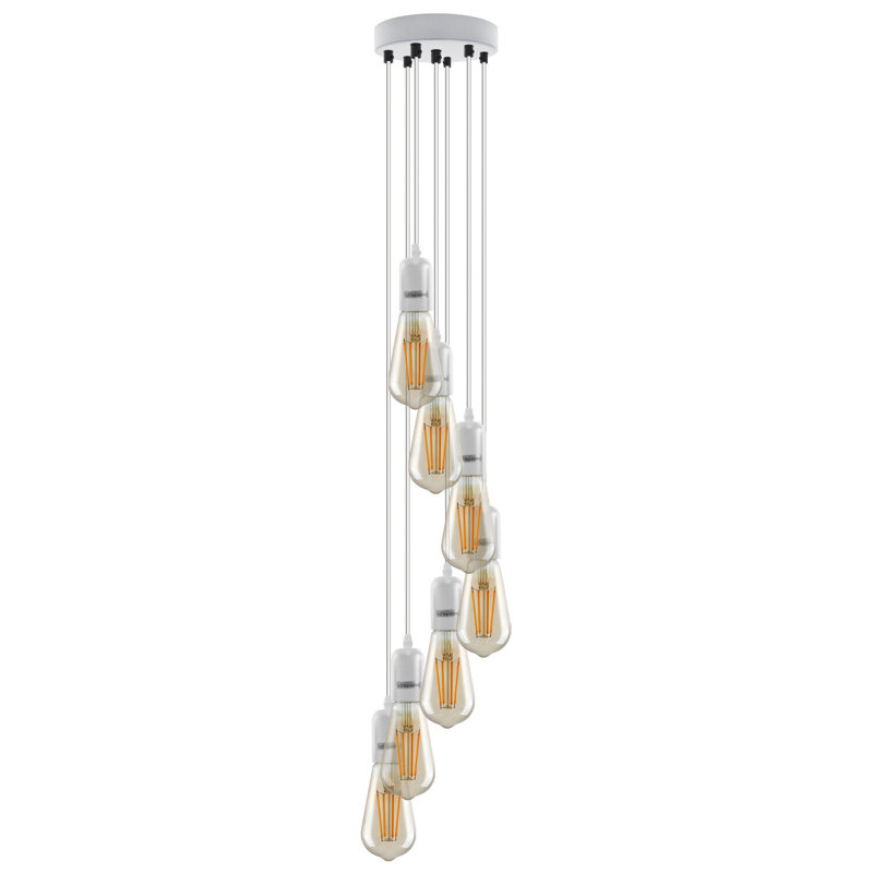 Bashee 7 - Light White Cluster Pendant, No