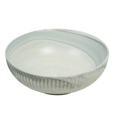 Fine Fixtures Bathroom Sink - 15 Inch Round Ceramic Vessel Sink in Gray