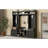 ON-TREND Wide Design Hall Tree With Storage And Bench, 4-IN-1 Multi-Functional Entryway Bench With Coat Rack And Shoe Cubbies, Practical Furniture For Hallway, Black(OLD SKU: SD000025AAB)-1469236417