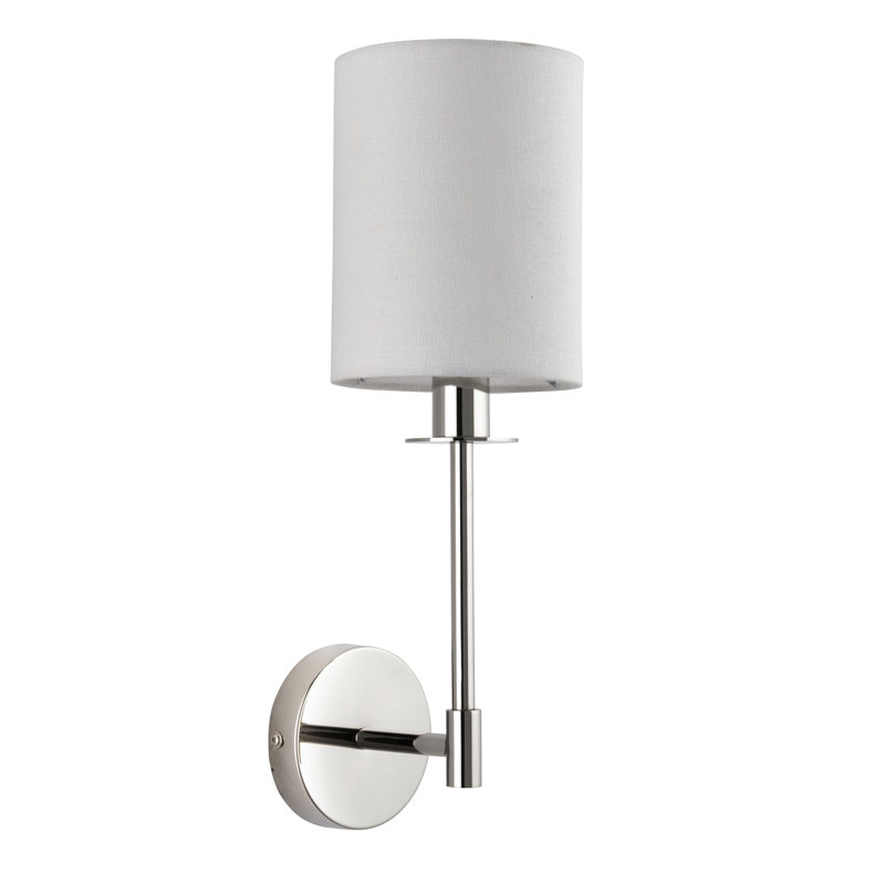 Evonnia Steel Armed Sconce, Bright Nickel