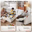 Canapé modulaire surdimensionné en chenille 6 places avec repose-pieds inclinable électrique Olar-988937187