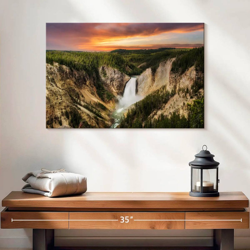 Cascades d'Alvord Yellowstone, H 16 po x l 24 po