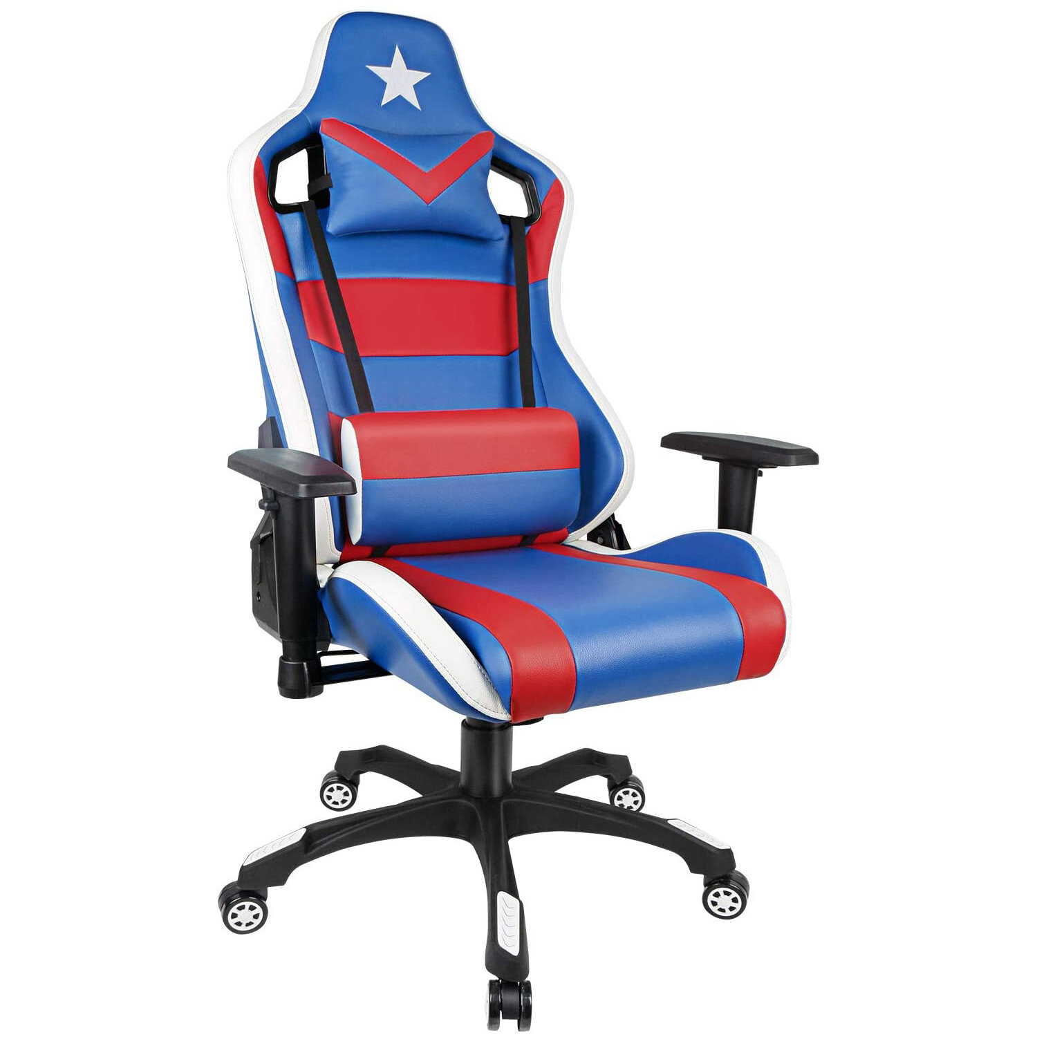 Gaming chair 2025 red and blue