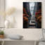 «Stepping Stones Across Autumn River In Misty Canyon», art mural sur toile-519995830