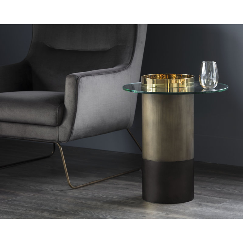 Davie Glass End Table