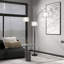 Tripod Floor Lamp With Shelf, Standing Light Reading Lamp With Large Lampshade, Foot Switch