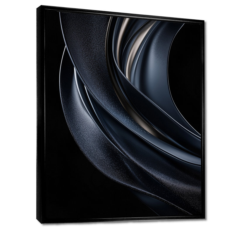 Bedford - Abstract Wall Art, Noir, Impression encadrée flottante, H 20 po x l 12 po