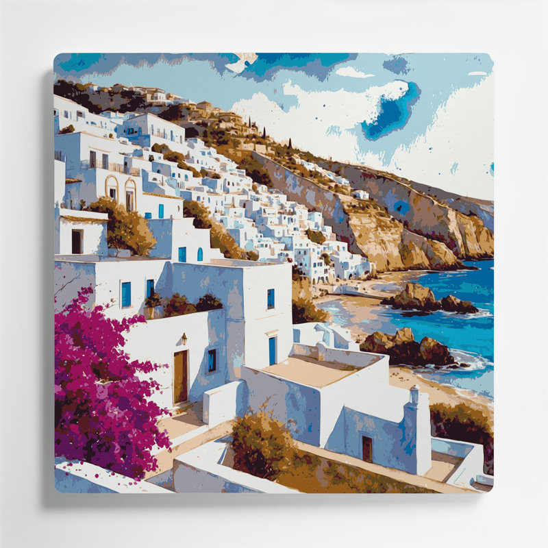 Art mural gris, villes, Ibiza, Espagne, H 16 po x l 16 po