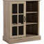Armoire de cuisine avec porte-bouteilles de 6 bouteilles et porte-verres à pied, porte coulissante