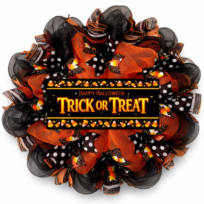 Couronne d'Halloween bonbons au maïs