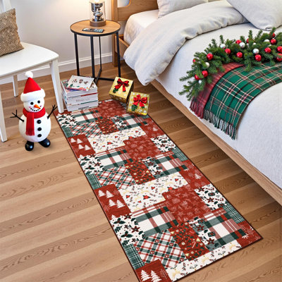 Rectangle Patchwork Washable Area Rug