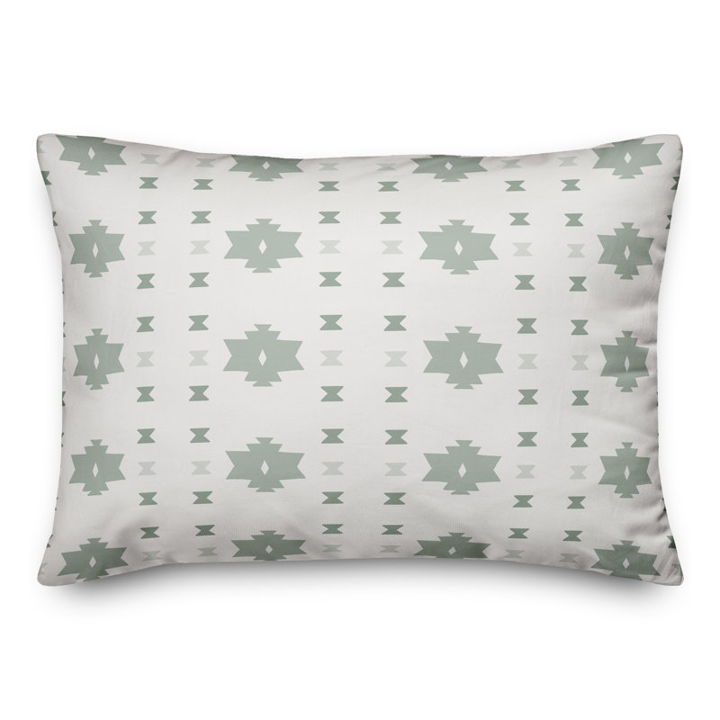 Abstract Outdoor Throw Pillow, Green