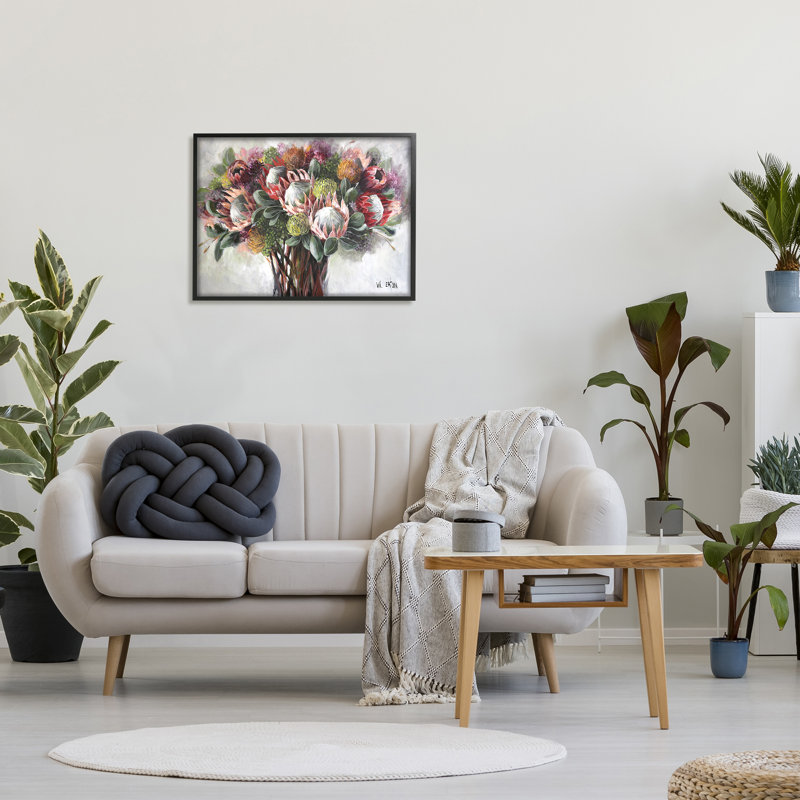 «Az-523», reproduction de vase rustique traditionnelle encadrée sur toile par Winnie Eaton, Giclée encadrée noir minuit