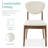 5-Piece Compact Wooden Mid-Century Modern Dining Set w/ 4 Chairs, Padded Seat & Back-2113337865