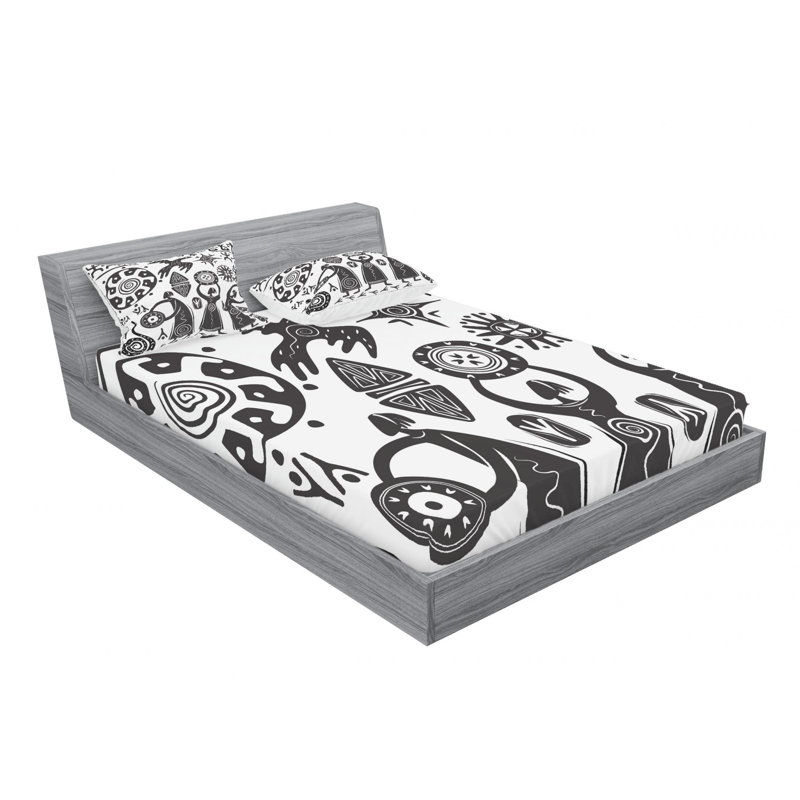 Microfiber Sheet Set, Queen Sheet Set with Fitted Sheet