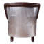Chaise d'appoint Brancaster, brun rétro et aluminium