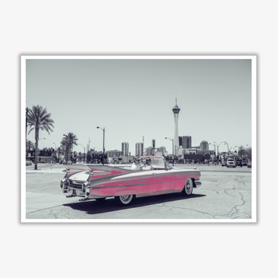 Retro Pink Car - Print