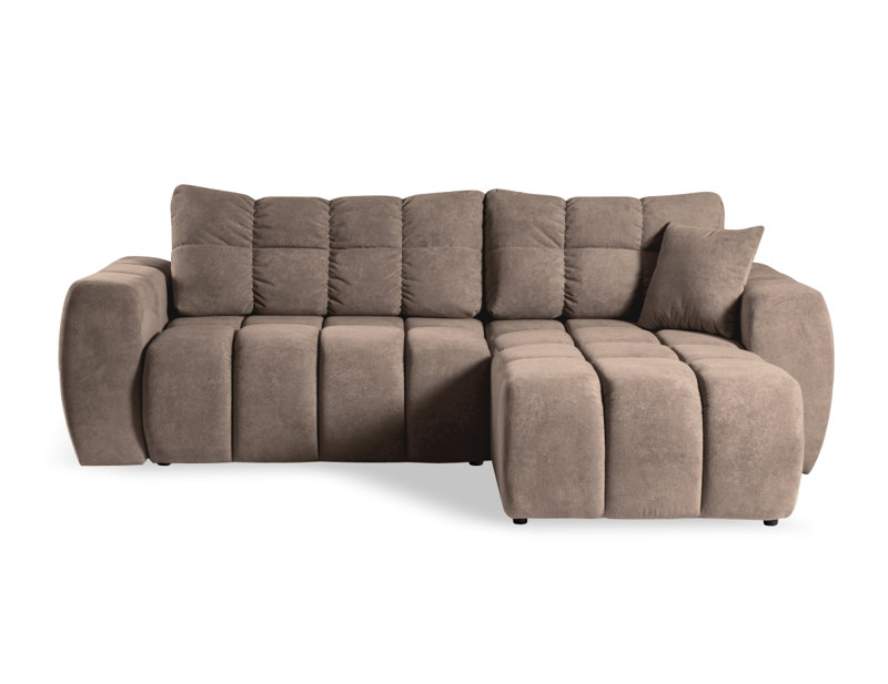 Tassie 4 Seater Velvet Sofa Bed, BEIGE