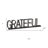 Colma Black Metal "Grateful" Table Sign