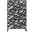 Paravent autoportant en métal pour terrasse, patio ou jardin | Panneau de clôture extérieur / intérieur | H 76 po x l 48 po | Noir | Idée de cadeau-120993529