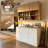 Modern Garage Storage Cabinet With 3 Drawers, Built-In Paper Towel Holder & Durable Stone-Look Worktop