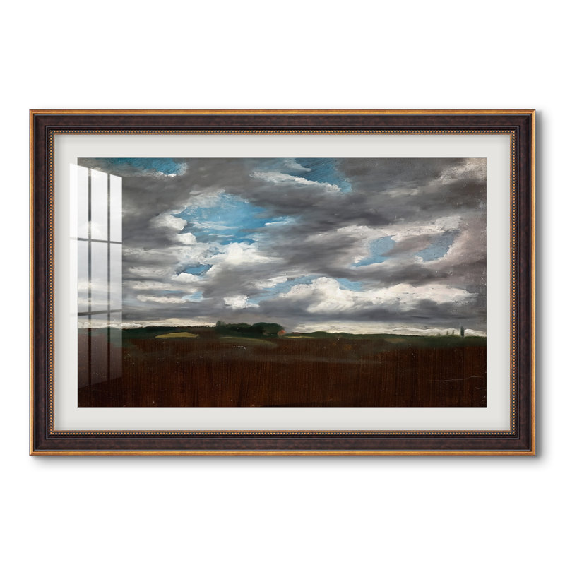 Vaste paysage aux nuages ​​gris, vers 1821-1822 - John Constable - Estampe encadrée sur mesure, 28x40 INNER SIZE